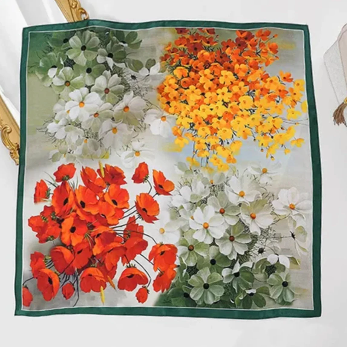 Flower Garden Silk Scarf